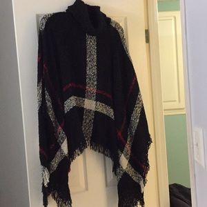 Turtleneck poncho
